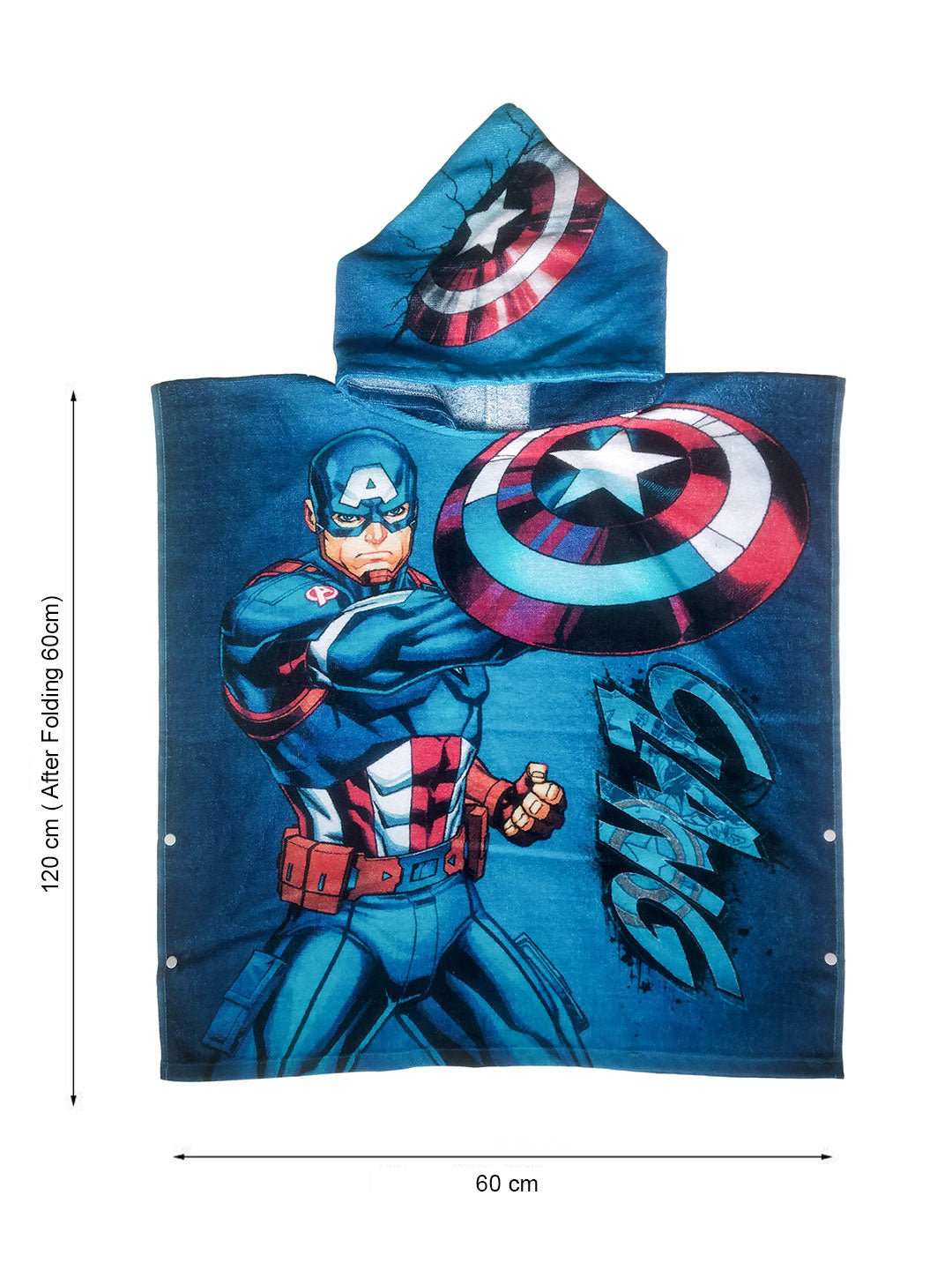 Athom Living Marvel Avengers Kids Hooded & Bath Towel Combo 60x120 cm - Athom Living