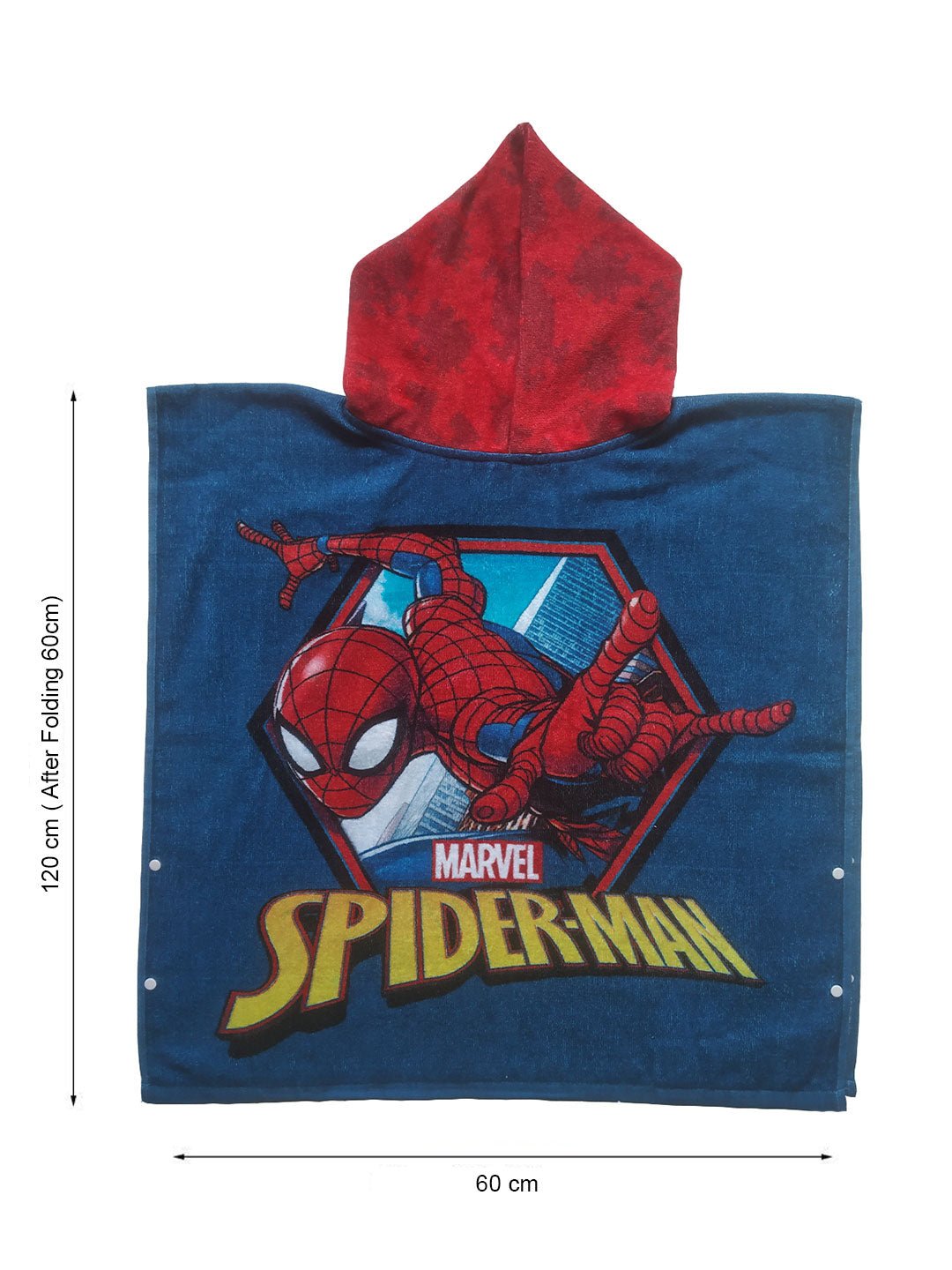 Athom Living Marvel Spiderman Kids Hooded & Kids Bath Towel Combo 60x120 cm - Athom Living