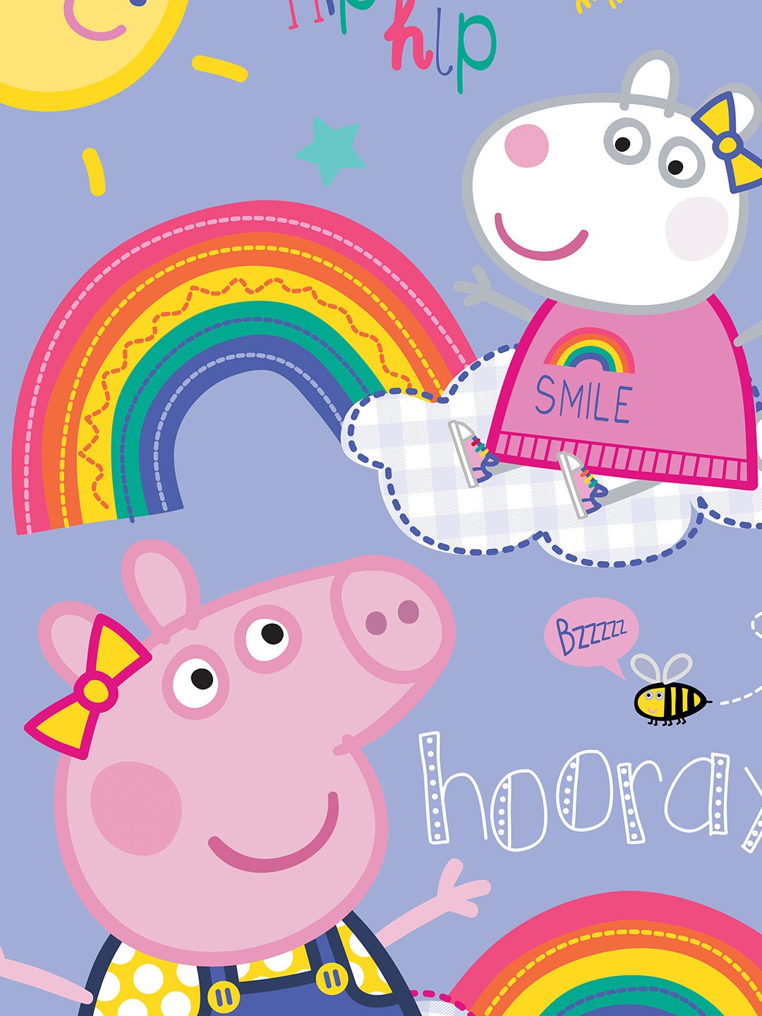 Athom Living Peppa Pig Cotton Single Kids Bedsheet 180 TC 147x223 cm - Athom Living