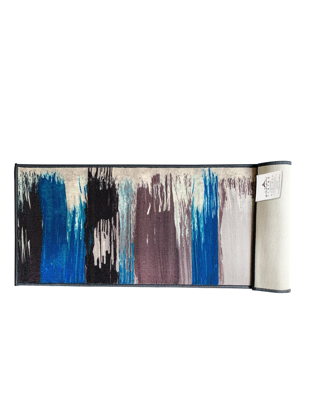 Canvas Blue Premium Anti Slip Printed Runner Carpet by Athom Living - Athom Living