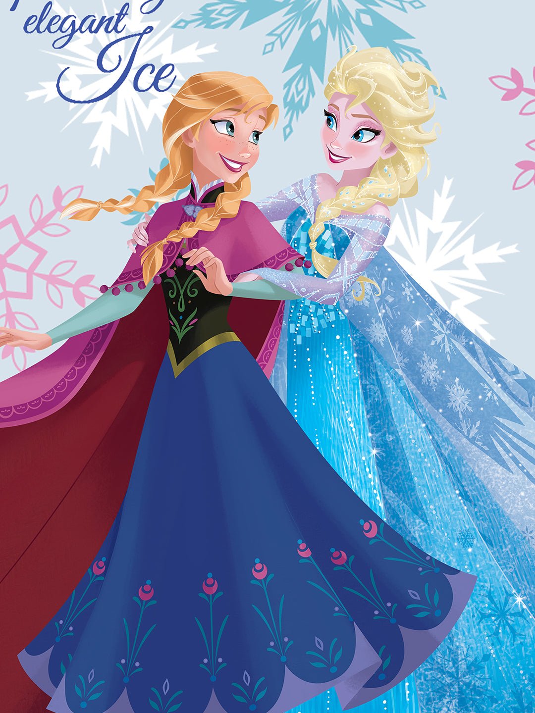 Disney Frozen Sparkling Elegant Ice Cotton Single Bedsheet Set - Athom Living