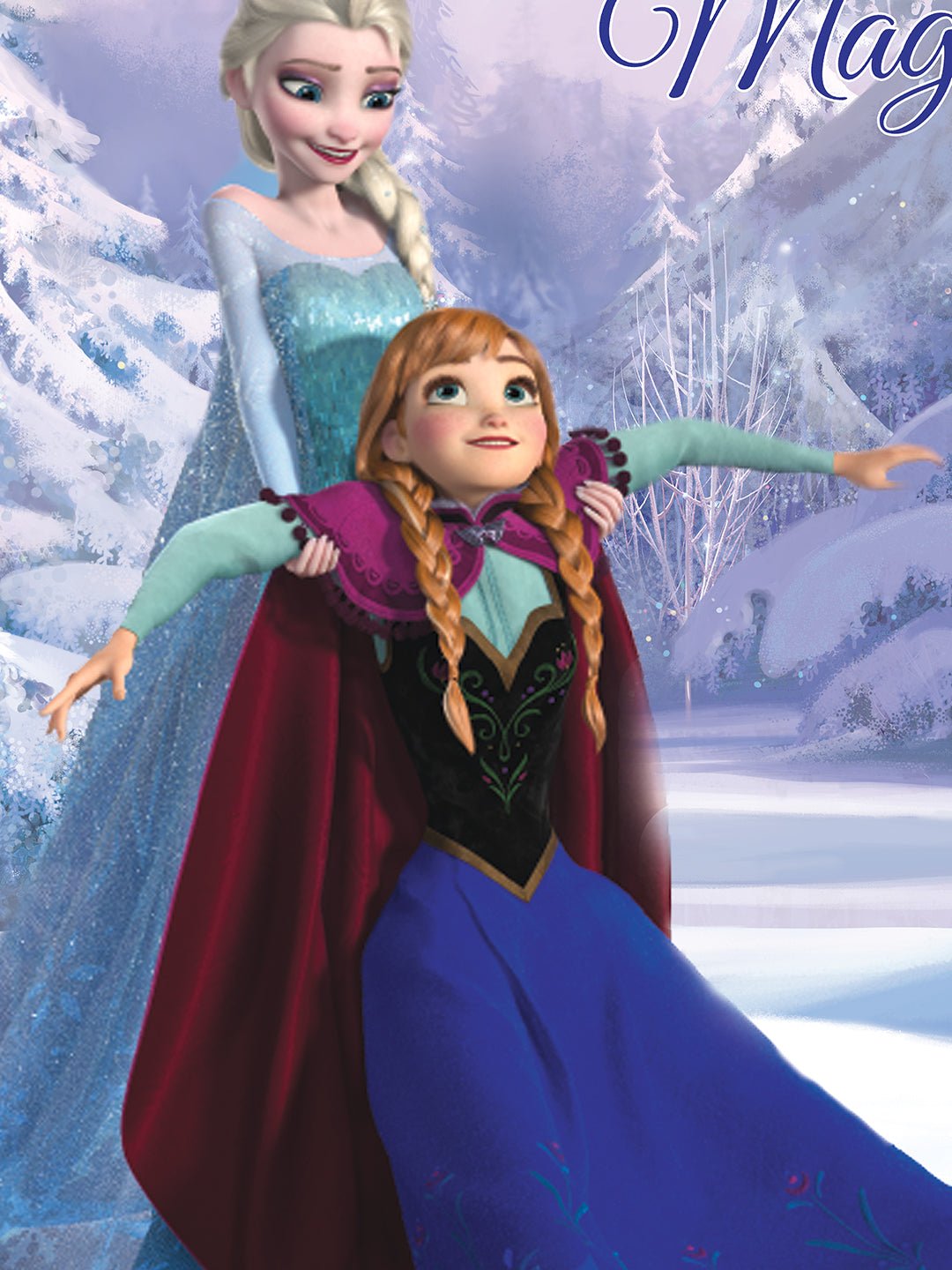 Disney Frozen Winter Magic Cotton Double Bedsheet Set - King Size - Athom Living