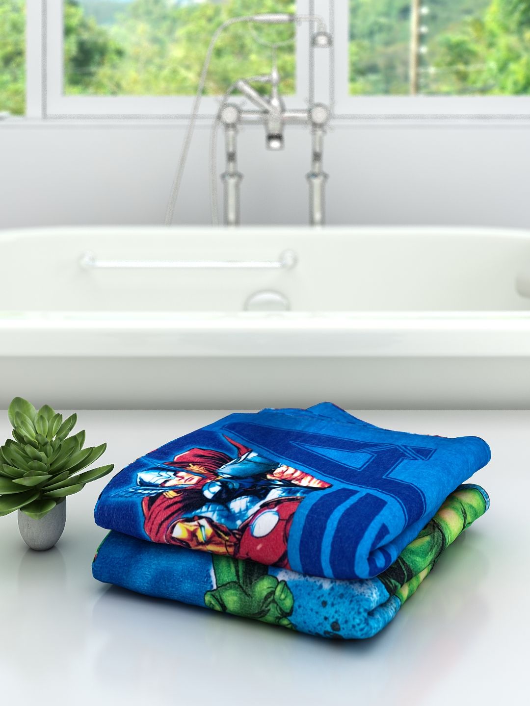 Marvel "Avengers" - "The Hulk" Kids Bath Towel Combo - Pack of 2 by Athom Living - Athom Living