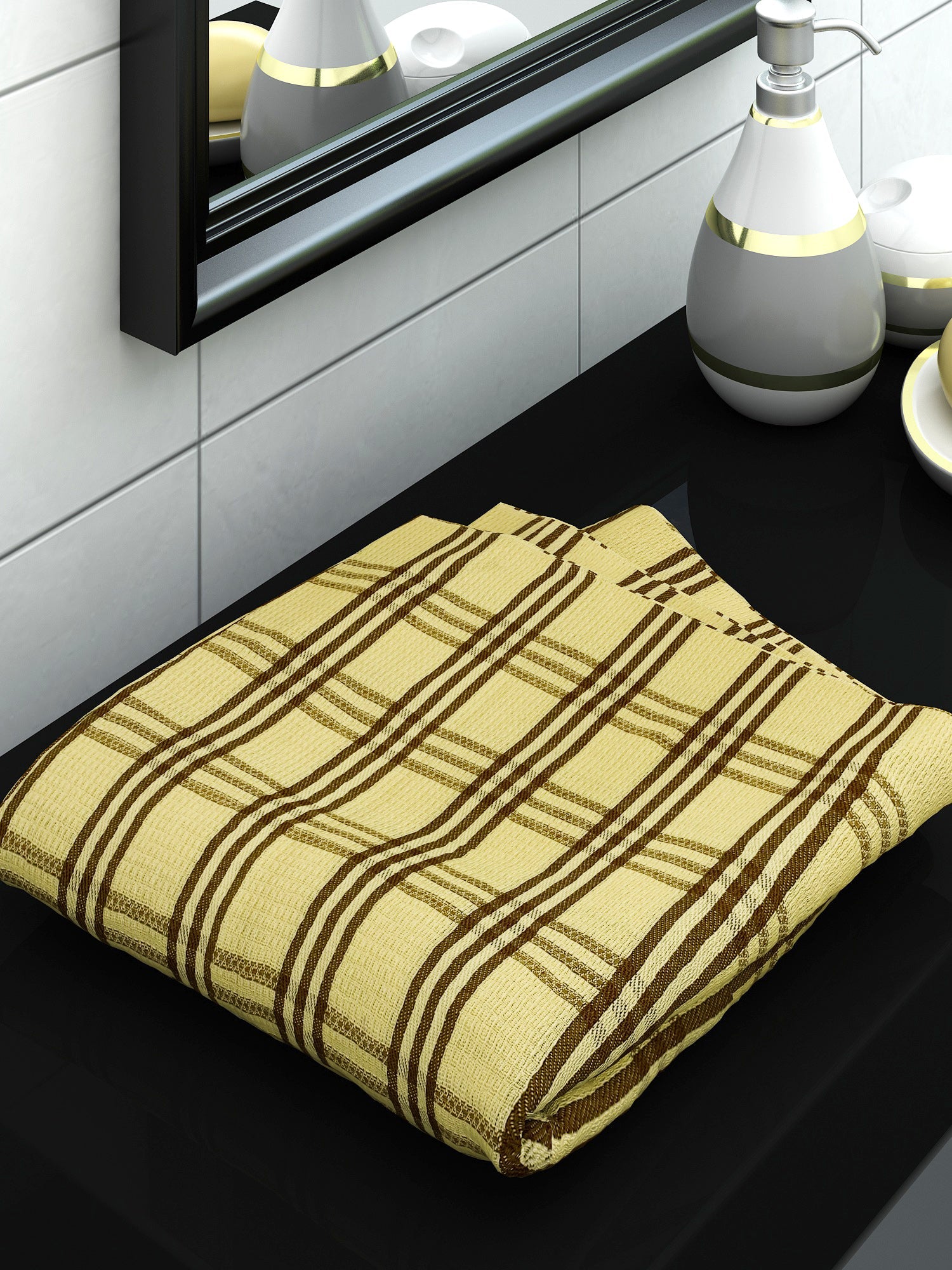 Premium Alfa Yellow Cotton Bath Towel by Athom Living - Athom Living