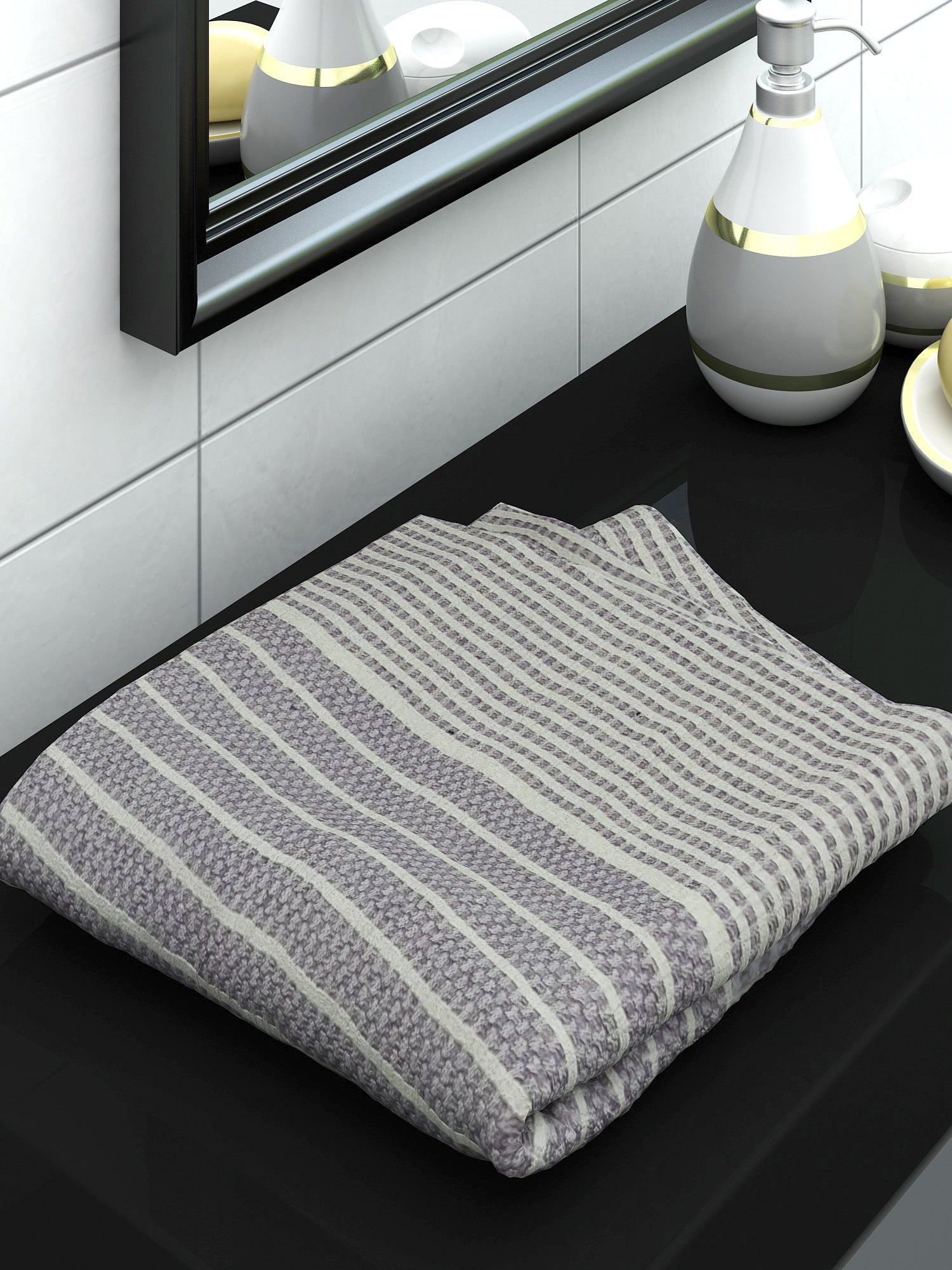 Premium Amor Violet Cotton Bath Towel by Athom Living - Athom Living