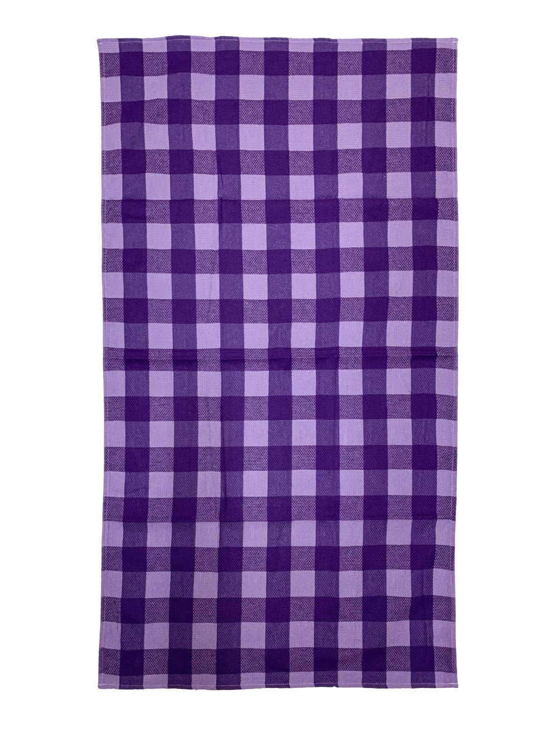 Premium Purple Cotton Bath Towel Purple Big Checks by Athom Living - Athom Living